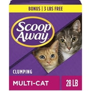 Scoop Away Multi-Cat Clumping Cat Litter, Scented, 28 lbs