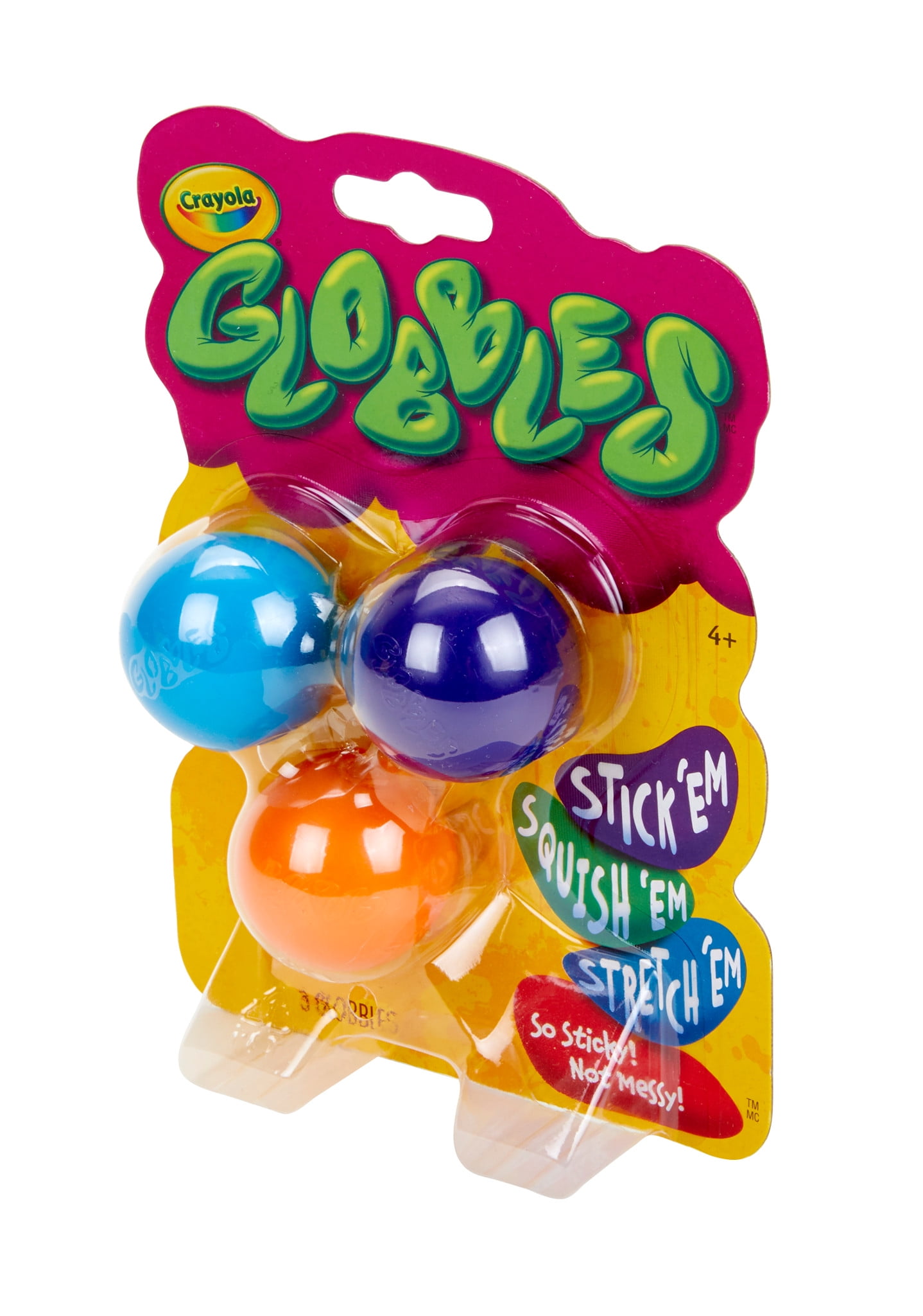 Crayola Globbles 6 Pack Assorted Colors Squish Fidget Toys Stress Balls 