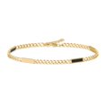 thumbnail image 2 of Open Curb Bracelet with Black Enamel Bars, 2 of 5