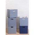 thumbnail image 2 of Contemporary Home Living Nautical BLue Cube Storage Bin 11", 2 of 2