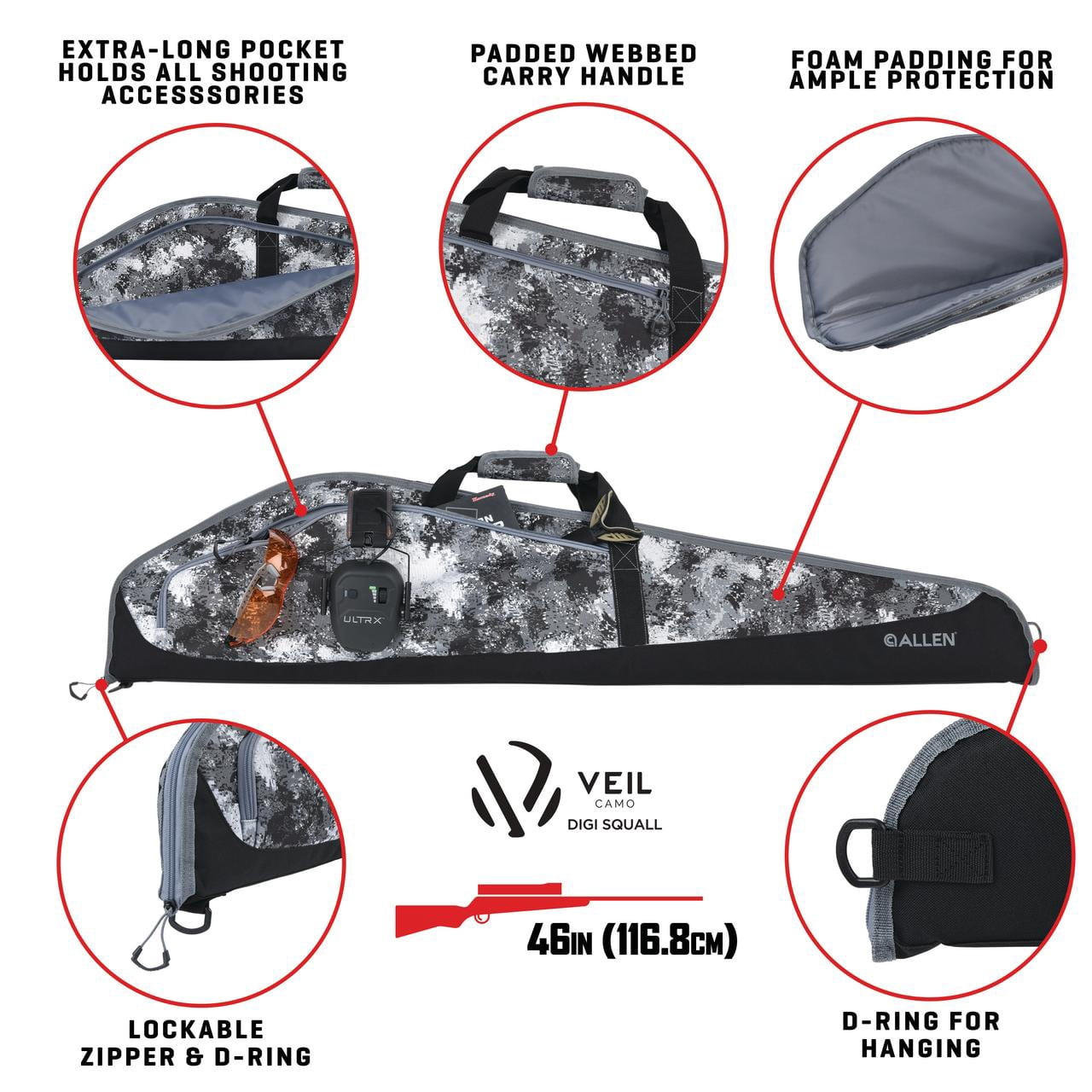 Allen Company Rangely 46" Rifle Case, Veil Digi Squall