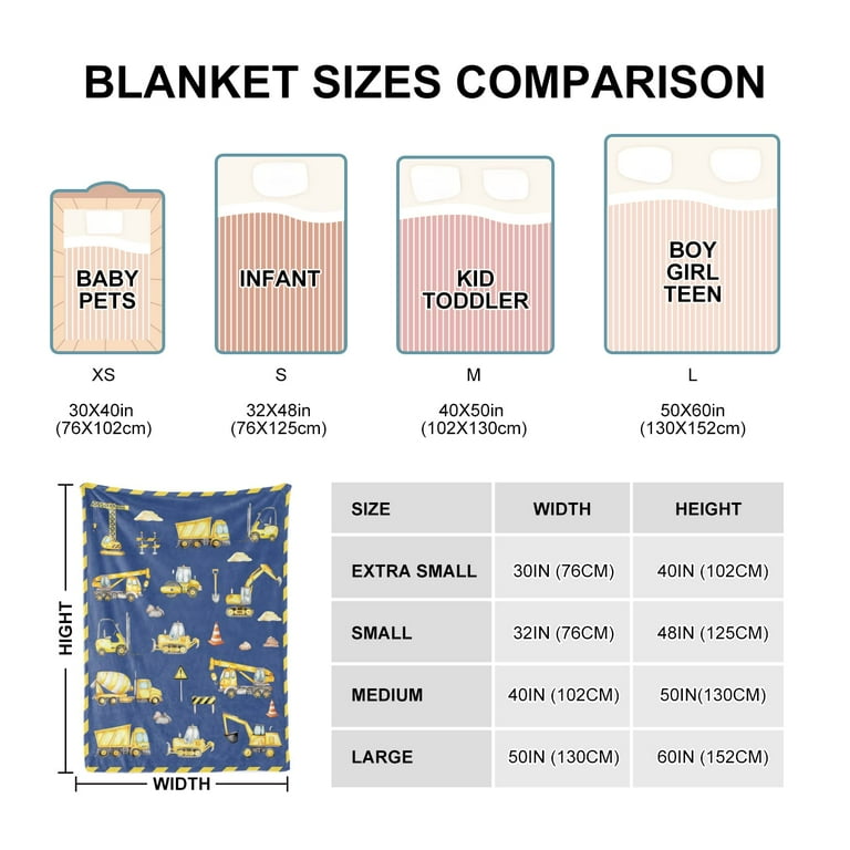 Child throw blanket size sale