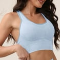thumbnail image 6 of SMihono Sports Bras for Women High Support High Impact Sports Bras for Women Large Bust Push up Racerback Workout Running Bra Sky Blue M, 6 of 8