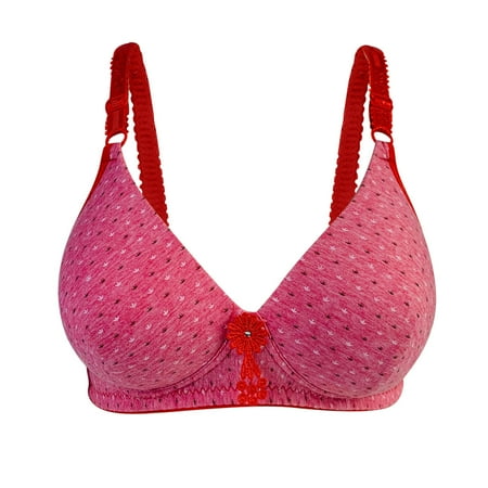 

Summer Clearance Bras for Women WJSXC Woman Sexy Ladies Bra Without Steel Rings Sexy Vest Large Lingerie Bras Everyday Bra Red S