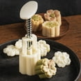thumbnail image 2 of AYYUFE Mooncake Mold Cherry Blossom Flower Easy to Release Hand Press 3D Cherry Sakura Stamp Pastry Mould for Mid-autumn Festival, 2 of 7