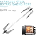 thumbnail image 3 of Fourche de Friteuse à Air Chaud en Acier Inoxydable, Tige de Broche de Rôtissoire, Gril en Acier, Fourchettes de Rôtissoire en Métal, Rôti Poulet Porc Bœuf, Fourche de Gril Rotisseries pour BBQ Maison Cuisine Extérieur 25 cm, 3 of 5
