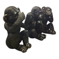 thumbnail image 2 of Moe's Home Collection Ensemble de 3 Pcs Sculpture en Polyresine He Did It Chimps Noir, 2 of 5