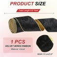 thumbnail image 2 of Uxcell Velvet Wired Ribbon, Gold Crushed Ribbons for Gift Wrapping and Crafts Black 4 in, 2 of 7