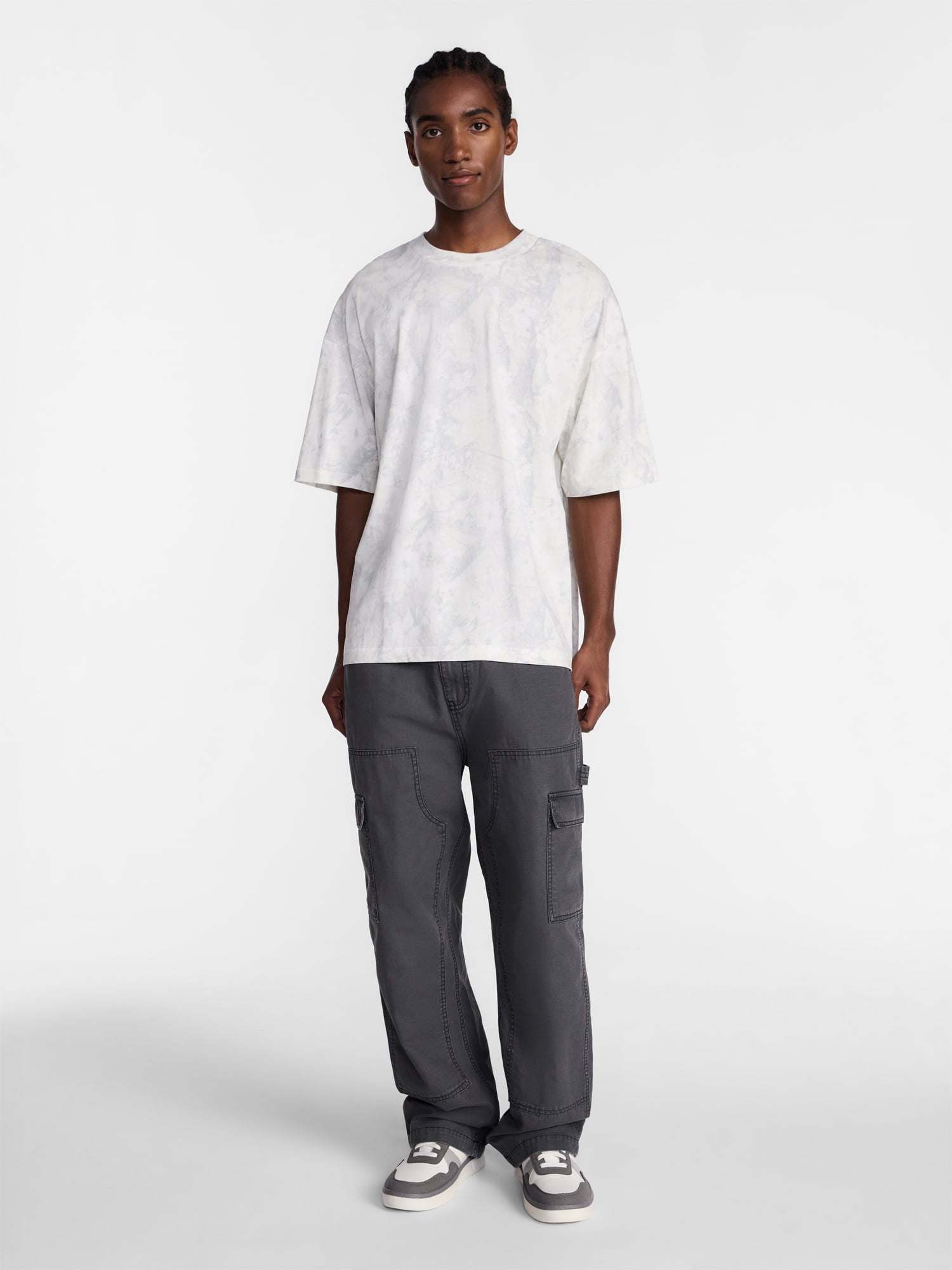 No Boundaries 100% Cotton Loose Fit Carpenter Pants, Men's Sizes 28-44