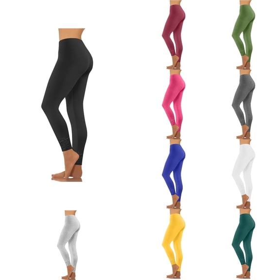 SROBPTY Women Casual Fashion Ruffled Stretch Running Sports Workout Yoga Pants Dark Gray, XXXXL