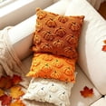 thumbnail image 6 of 3D Raised Pumpkin Throw Pillow Cover 18x18 Inch, Halloween Fall Plush Tufted Decorative Cushion Case for Sofa Couch Indoor Holiday Home Decoration, 6 of 7