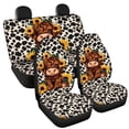 thumbnail image 6 of Binienty Highland Cow Car Seat Covers Full Set For Women Sunflower Car Accessories Set Front and Rear Split Bench Protection Fits for Most Car Van Sedan Truck SUV, 6 of 7