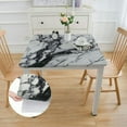 thumbnail image 2 of nygtbtfer with , White Gray Fitted Table Cloth Wipeable table Cover for Dining Kitchen Party Indoor Outdoor Patio Table white, 2 of 7