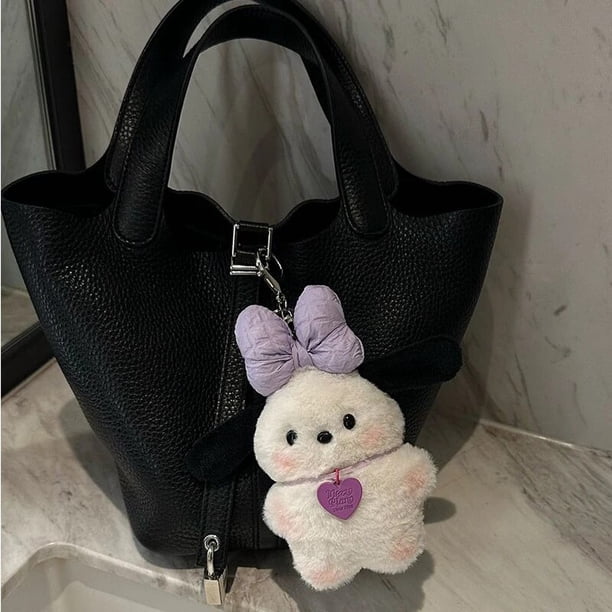 LLavero de felpa Kawaii Sanrio Pochacco, muñeco de dibujos animados, llavero de perro piloto, colgante de mochila de coche, regalo de Navidad para pareja de niños