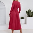 thumbnail image 4 of Afdoent Women's Dresses Long Sleeve Dress Style Summer Autumn Elegant Beach Dresses Long V Casual Dress Boho Beach Dress, 4 of 6