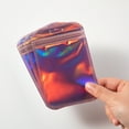 thumbnail image 5 of 50pcs Pink Laser Ziplock Bag Holographic Self-Sealing Pouch For Earring Display Jewelry Gift Packaging Small Business Supplies ZG Pink 8.5x13cm, 5 of 6