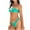 Army Green, variant on Yuanlook Women's 2 Piece Bandeau Bikini Set Sheer Mesh Panel Strapless Top High Cut Cheeky Bottoms Size S-L