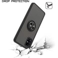 thumbnail image 5 of Xpression Cover for Apple iPhone 14 Plus (6.7") Finger Ring Stand Holder Kickstand Hybrid Frosted Matte TPU Hard Frame Shock-Absorption Phone Case - Black, 5 of 8