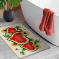 thumbnail image 6 of Summer Watermelon Decorative Front Door Mat, Heart Shaped Melons Sunflower Doormat Indoor Outdoor Non-Slip Floor Entryway Rug, Bees Seasonal Home Kitchen Decoration 17x30 Inch, 6 of 6