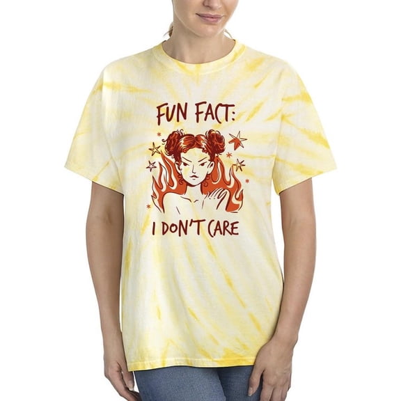 Fun Fact. I Don't Care Tie Dye Cyclone Women -Smartprints Designs, Female XX-Large