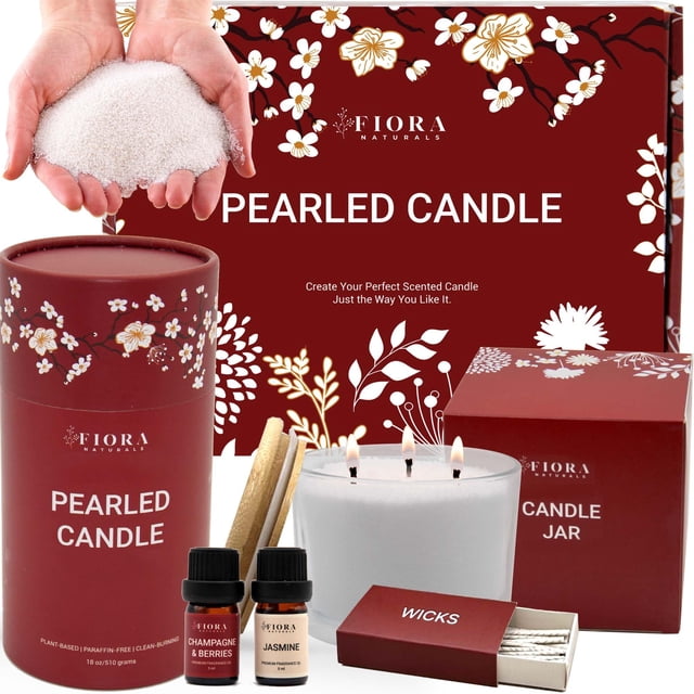 Kit para hacer velas Fiora Naturals 510 g de cera en arena con 30 mechas