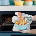 thumbnail image 3 of Oven Mitt and Pot Holders SetColorful Tulip Heat Resistance Oven Gloves with Non-Slip Surface Kitchen Oven Mitts and Hot Pads for Cooking Baking Grilling BBQ, Leaves Floral, 3 of 9