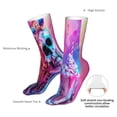 thumbnail image 4 of Cauagu Neon Skull With Milkshake Pattern Fun Novelty Crew Socks,Casual Athletic Socks Neutral Socks Cozy Crew Socks Christmas Gift, 4 of 7