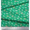 thumbnail image 2 of Soimoi Green Moss Georgette Fabric Artistic Feather Decor Fabric Printed Yard 42 Inch Wide, 2 of 3