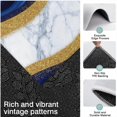 thumbnail image 3 of Blue Gold Wave Marble Pattern Kitchen Rugs Sets Of 3,Kitchen Runner Rugs Non Skid Washable,Decorative Kitchen Floor Mats for Kitchen,Sink,Laundry,17"x30"+ 17"x47" + 17"x59", 3 of 6