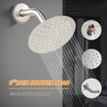 thumbnail image 4 of Tub Shower Faucet Set (Valve Included) with 6-Inch Rain Shower Head and Tub Spout Single-Handle Tub and Shower Trim Kit Brushed Nickel, 4 of 16