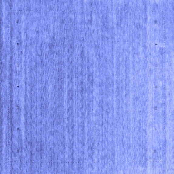 Ahgly Company Machine Washable Indoor Square Abstract Blue Contemporary Area Rugs, 7' Square