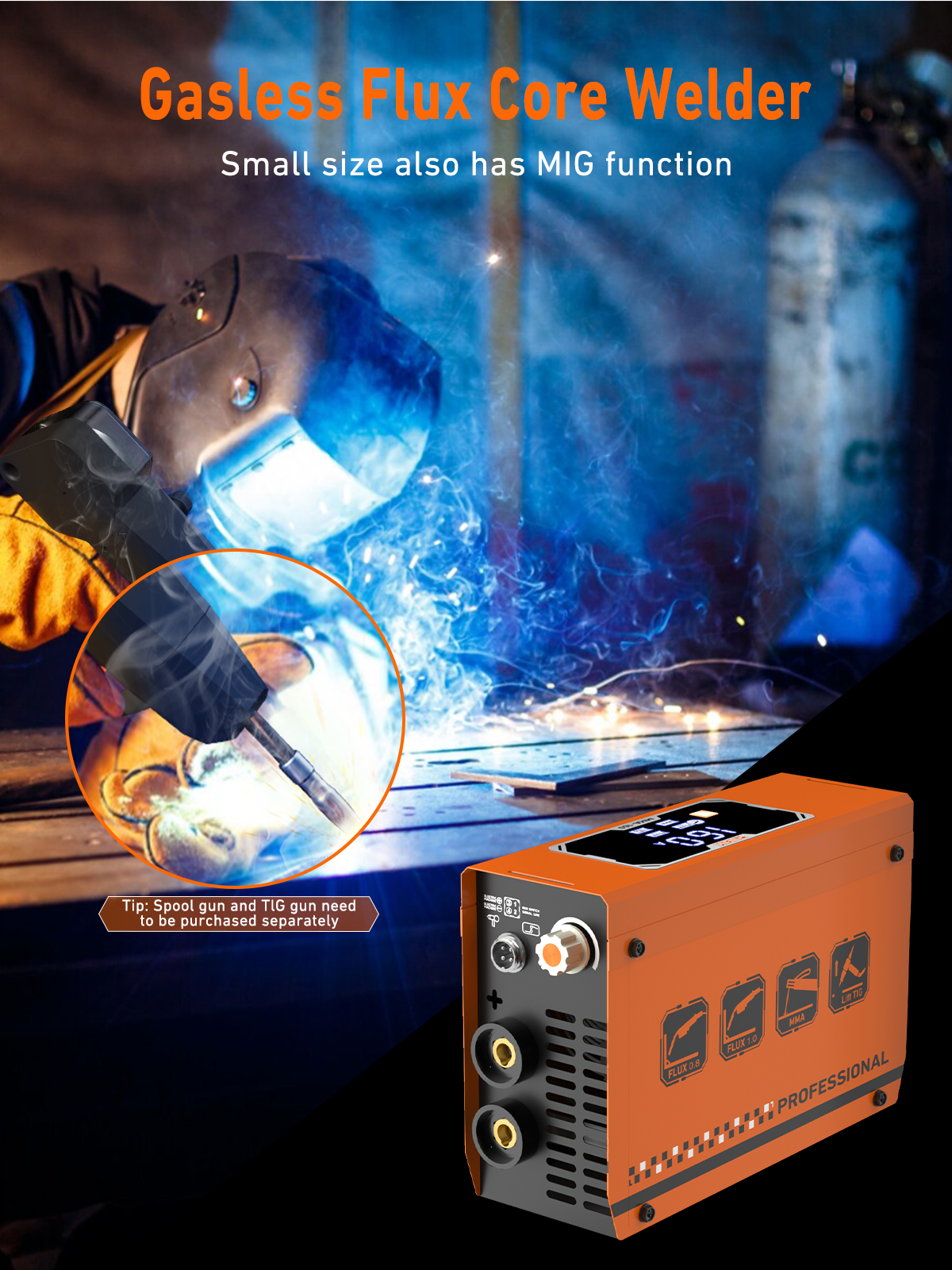 Rubik Mini Stick Welder 160A, Welding Machine 3 in 1 ARC/Mig/Lift Tig, Protable Welder Machine 110/220V with IGBT Inverter, LCD Digital Dispaly, Arc force and Anti-Stick