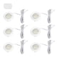 thumbnail image 1 of 6PCS DC12V 3W Lámpara de gabinete de foco brillante de disco de luz LED ultrafina con divisor blanco, 1 of 8