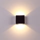 thumbnail image 5 of Aplique de pared LED moderno de aluminio para interiores, lámpara de pared LED para dormitorio, pasillo, color negro, 10 W, luz cálida, 3000 K, 5 of 10
