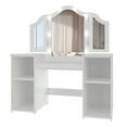 thumbnail image 1 of Juego de Mesa y Taburete Vanity de Madera para Niños con 3 Espejos, Tocador de Maquillaje de Princesa, Muebles para Niños, 1 of 13