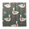 thumbnail image 2 of Yayeee Shower Curtain with Hooks 72"x72" Waterproof Fabric Bathroom Hanging Decor, Winter Goose, 2 of 5