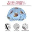 thumbnail image 4 of KLL Brown French Bulldog Pattern Shower Cap & Bath Cap for Women,Reversible Oversized Waterproof Shower Caps for all Hair Lengths,Elastic Reusable Bathing Hair Cap, 4 of 7