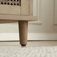 thumbnail image 5 of Art Leon Rustic Storage Cabinet with 2-Door&1Drawers Rattan Decoration Wood Finish,Oak Kitchen Console Table,Gray, 5 of 7