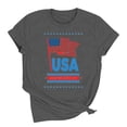 thumbnail image 4 of Women American Flag Shirts USA Flag Stars Stripes Graphic Blouse Patriotic Shirt 4th of July T Shirt Summer Tops Tee, 4 of 6