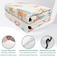 thumbnail image 4 of Quilts Twin Size Bedding Set, Beige Coastal Beach Lightweight Quilted Comforter, Ocean Seaside Surfboards Starfish Soft Reversible Bedspread Coverlet with Pillow Covers for All Season, 68" x 86", 4 of 9