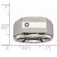 thumbnail image 4 of Titanium Satin & Polished Diamond Band, 4 of 8