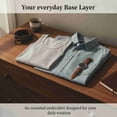 thumbnail image 3 of COUVER Men's Cotton Ribbed Undershirt A-Shirt 3-Pack Assorted New 2-Black 1-Grey New M, 3 of 6