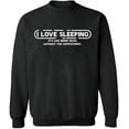 thumbnail image 2 of Unisex Crewneck Sweatshirt,I Love Sleeping, Basic Casual Sweatshirts for Men's and Women Fleece Sweatshirt Long Sleeve - Dark Heather X-Large, 2 of 2
