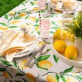 thumbnail image 6 of Contemporary Home Living Lemon Bliss Rectangular Outdoor Tablecloth - 84" - White and Yellow, 6 of 7