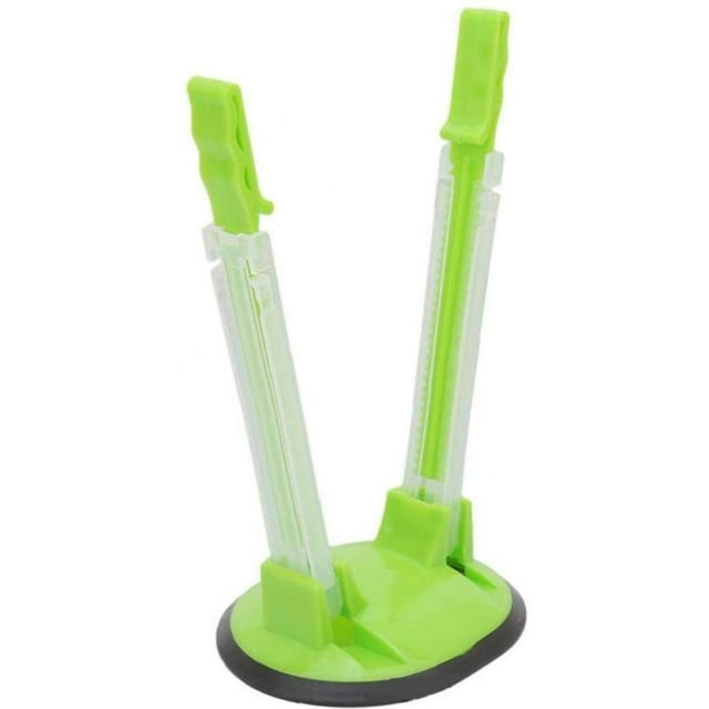 TORUBIA Hands-Free Baggy Rack Clip Food Storage Bag Holder, Food Storage Bags Clip, Sandwich Bag Racks Holder, for Food Prep Bag/plastic Freezer Bag (Green)