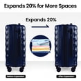 thumbnail image 2 of New York Xpress 20" Hardside Carry-on Luggage, Expandable Suitcase with Spinner Wheels, TSA-Approved, Navy -La13801, 2 of 10