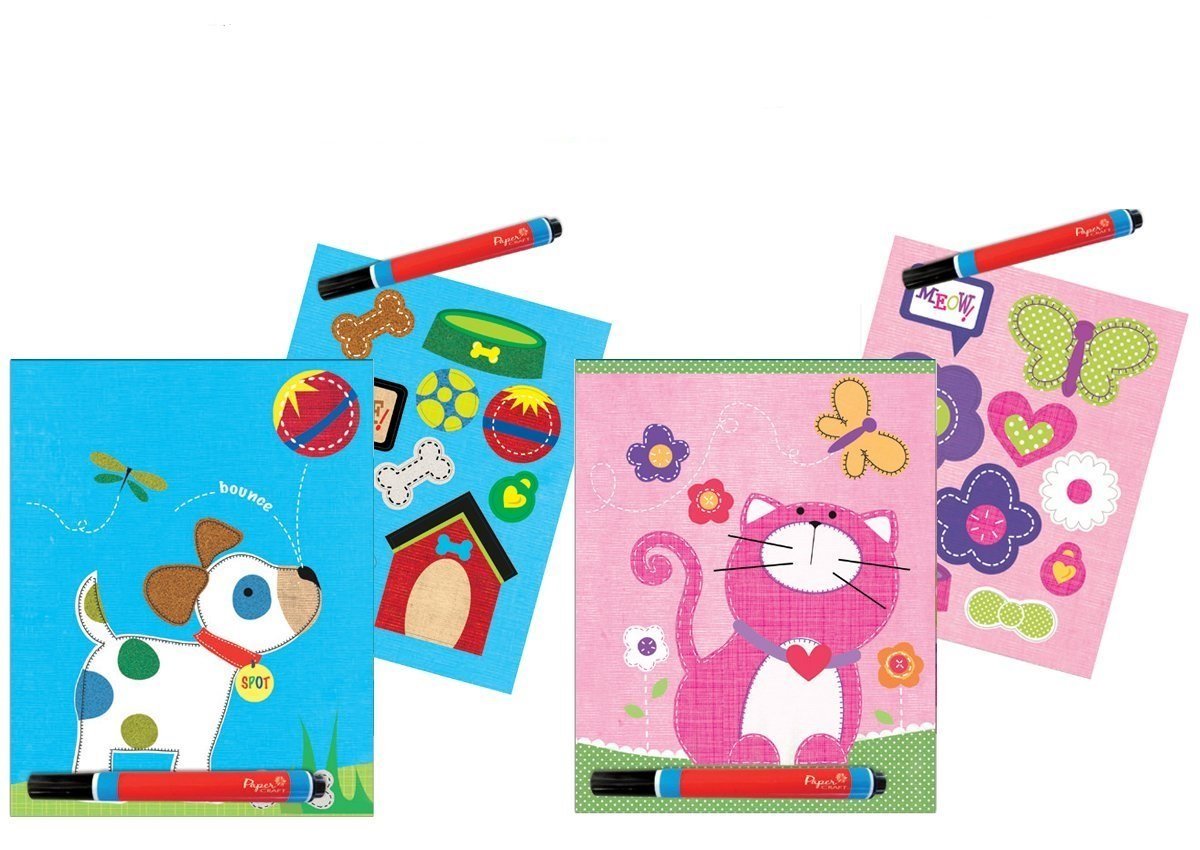 Scribble Sticker Sets (2 Designs) Each Design Includes a Drawing Pad