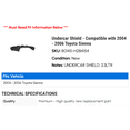 thumbnail image 2 of Undercar Shield - Compatible with 2004 - 2006 Toyota Sienna 2005, 2 of 2