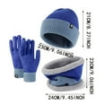 thumbnail image 4 of Warm Knitting Gloves Hat Three Piece Scarf Wool Reversible Color Ear Protector Winter Suit, 4 of 4