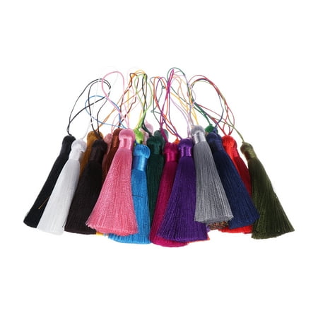 

25pcs Ice Silk Tassels Hand-woven Chinese Tassels Colorful Creative for DIY Crafts Making
